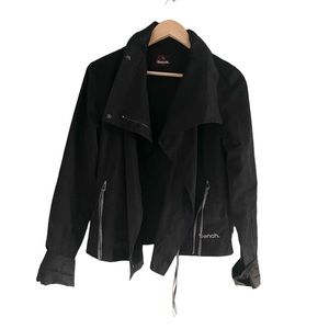 Bench zip up jacket biker moto style black size M